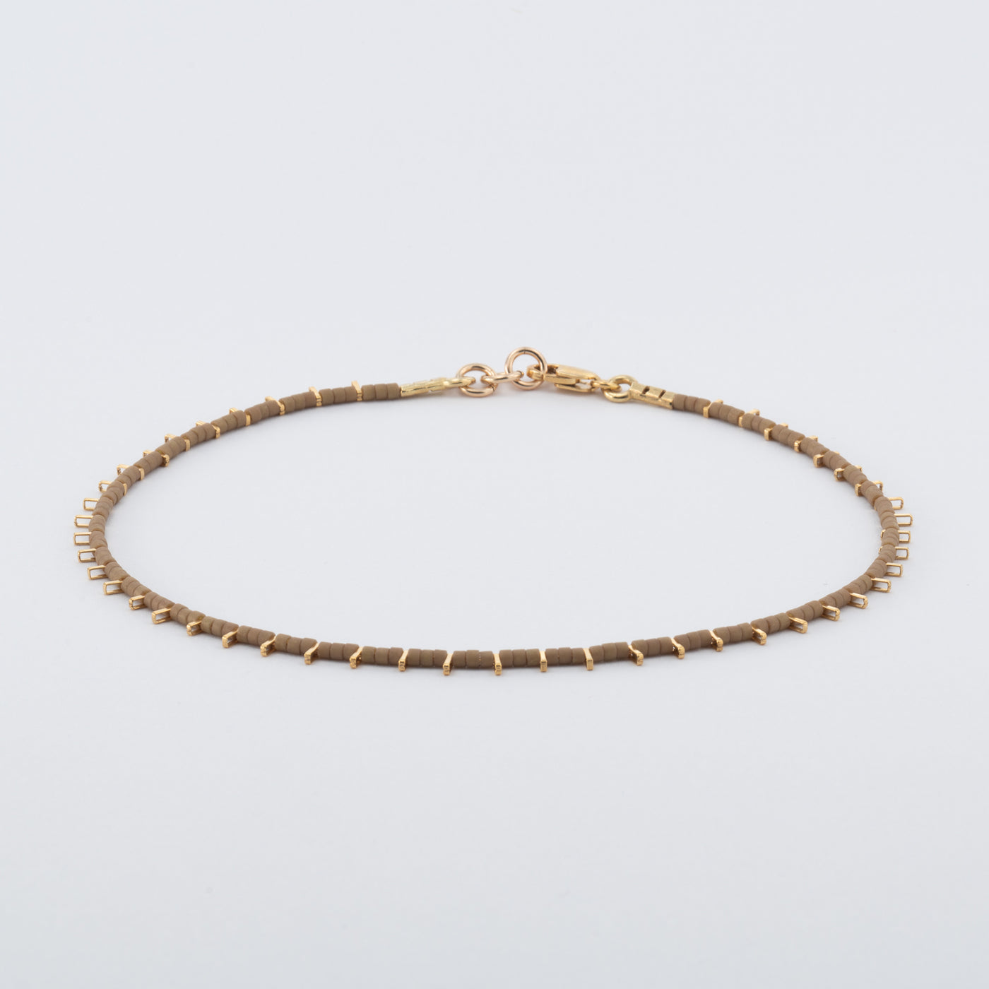 צמיד רגל שורה צבעוני | זהב