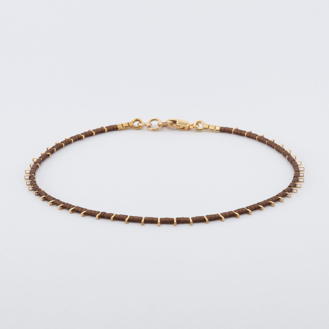 צמיד רגל שורה צבעוני | זהב