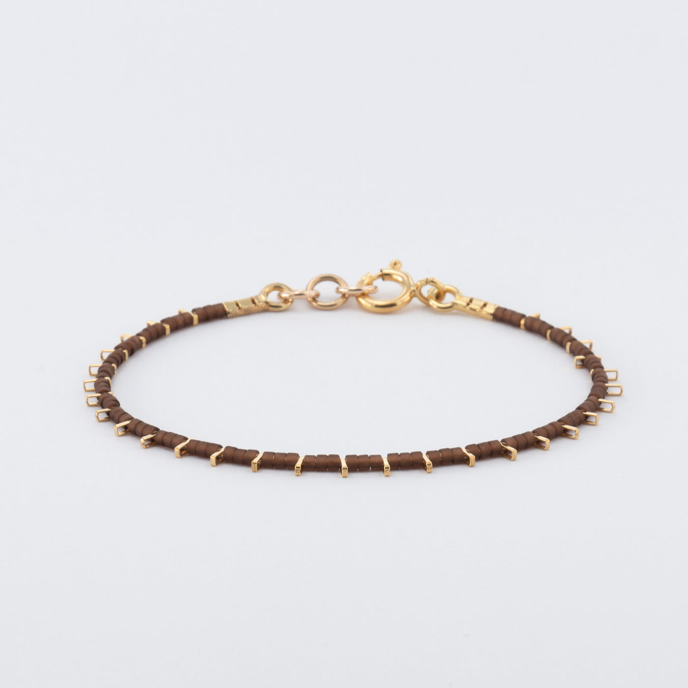 צמיד שורה סינגל צבעוני | זהב