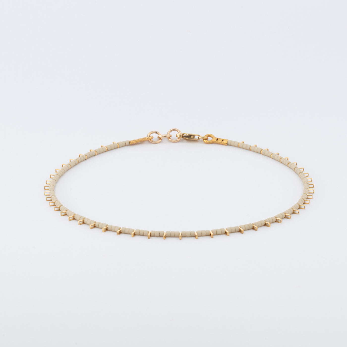 צמיד רגל שורה צבעוני | זהב