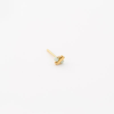 עגיל נקודה מנטה | זהב 14 קראט